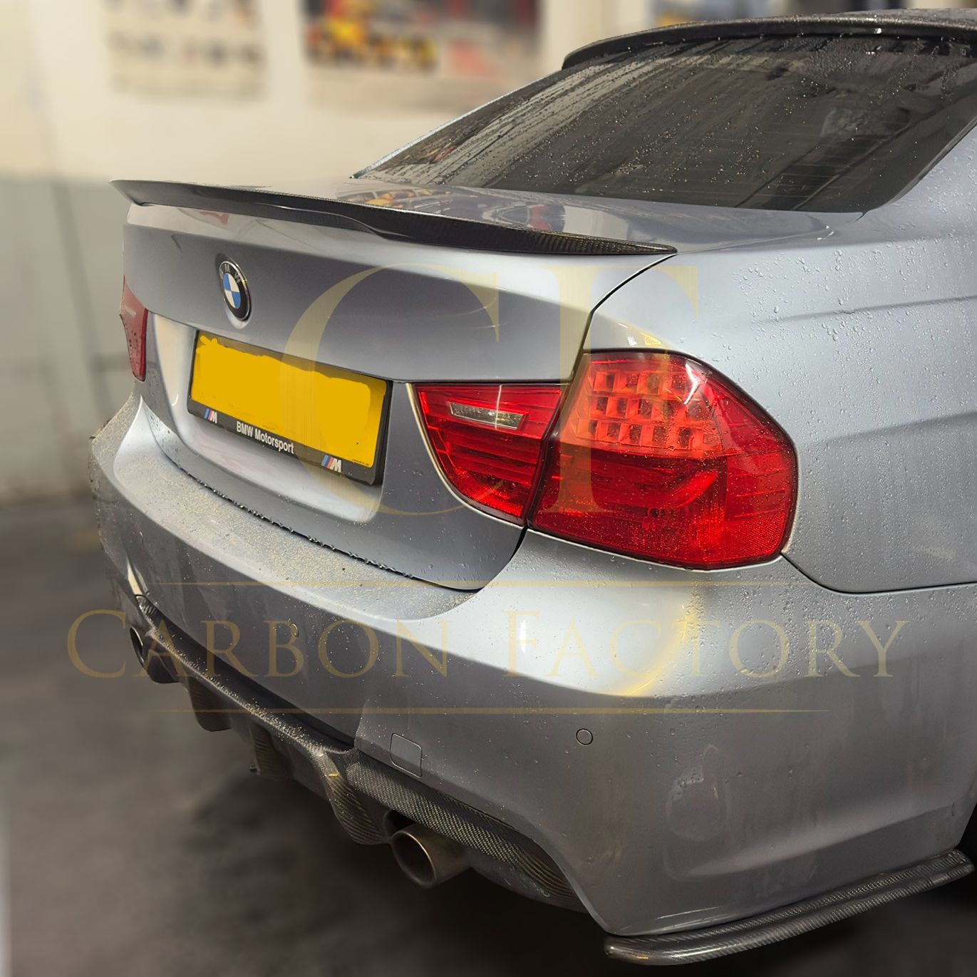 BMW 3 Series E90 Saloon inc M3 M Performance Style Carbon Fibre Boot Spoiler 07-13-Carbon Factory