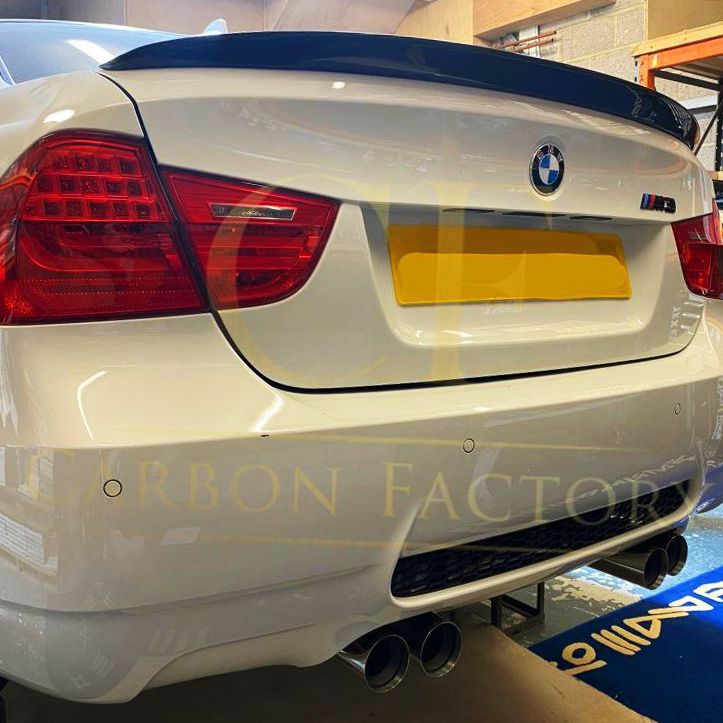 BMW 3 Series E90 Saloon inc M3 M Performance Style Carbon Fibre Boot Spoiler 07-13-Carbon Factory