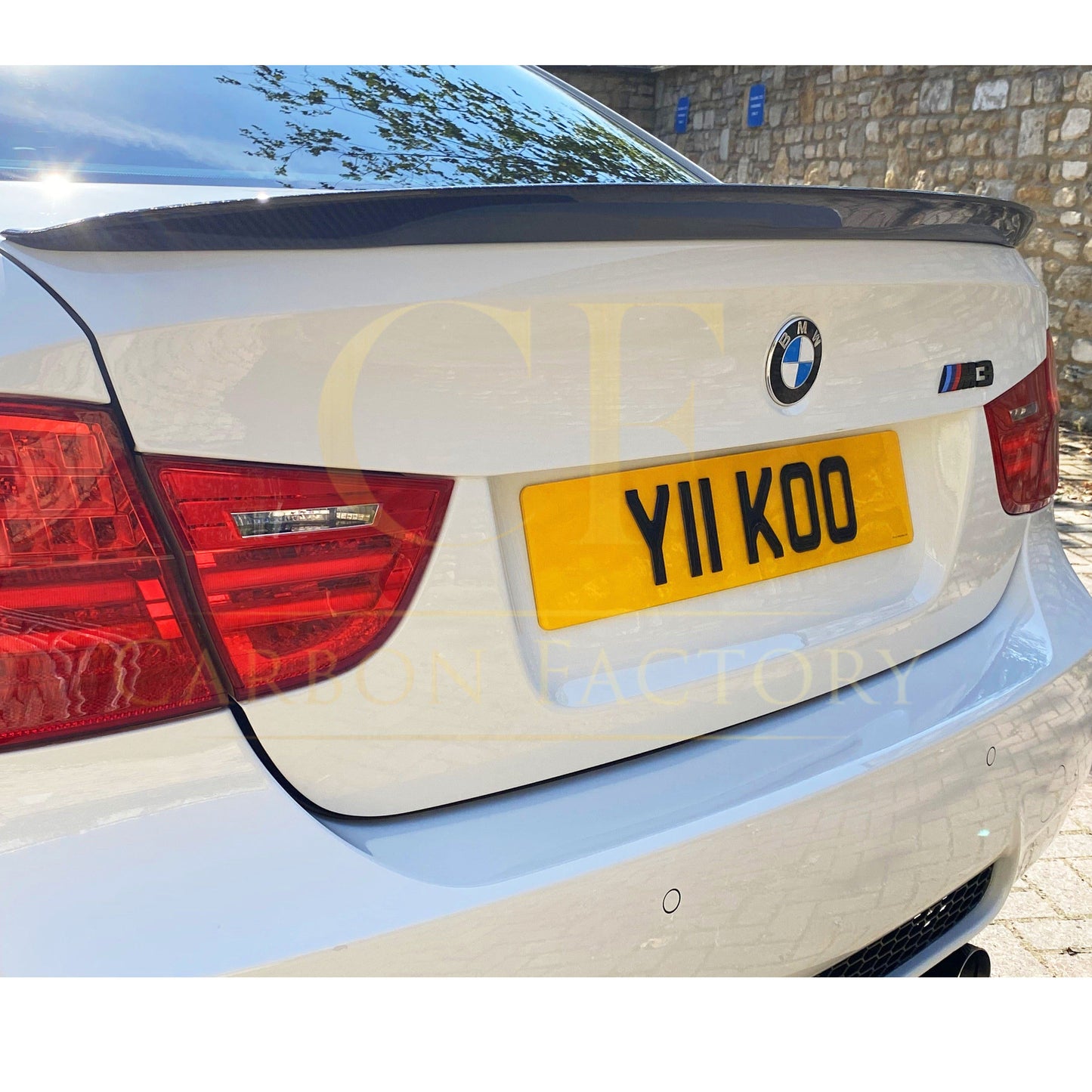 BMW 3 Series E90 Saloon inc M3 M Performance Style Carbon Fibre Boot Spoiler 07-13-Carbon Factory