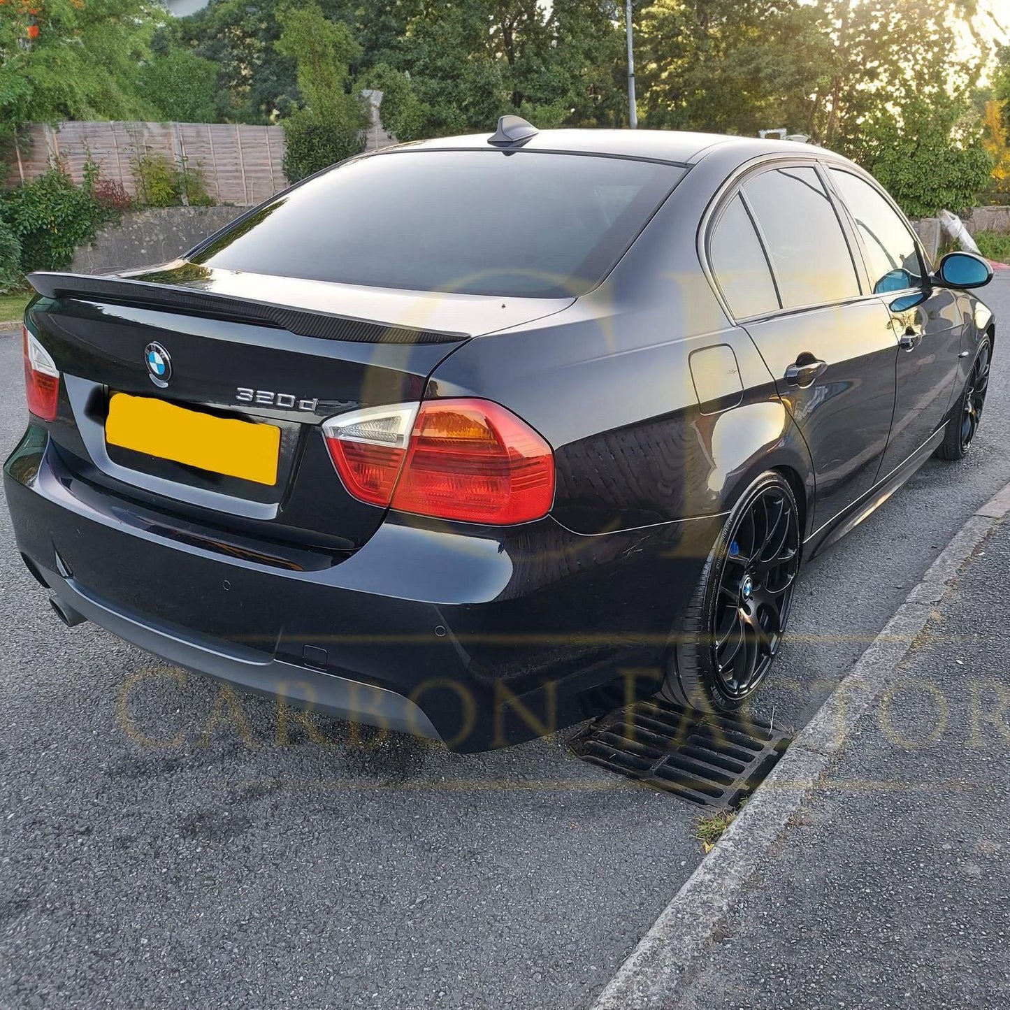 BMW 3 Series E90 Saloon inc M3 M Performance Style Carbon Fibre Boot Spoiler 07-13-Carbon Factory