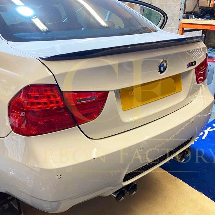 BMW 3 Series E90 Saloon inc M3 MP Style Carbon Fibre Boot Spoiler 07-13 by Carbon Factory-Carbon Factory