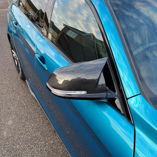 BMW 3 Series F30 F31 F34 F35 M4 Style Carbon Fibre Replacement Mirror Covers 13-19-Carbon Factory