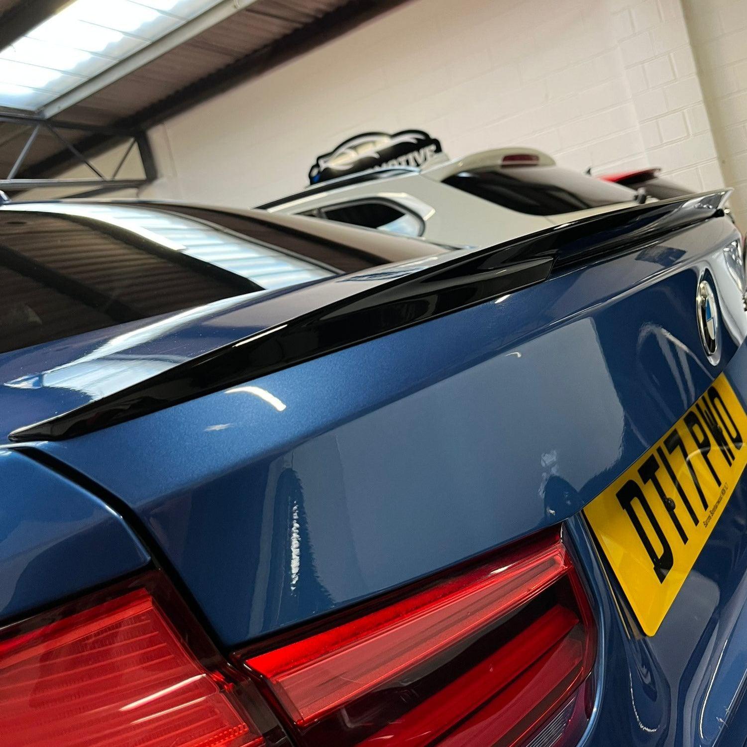 BMW 3 Series F30 F80 Saloon inc M3 MP Style Gloss Black Boot Spoiler 13-18 by Carbon Factory-Carbon Factory