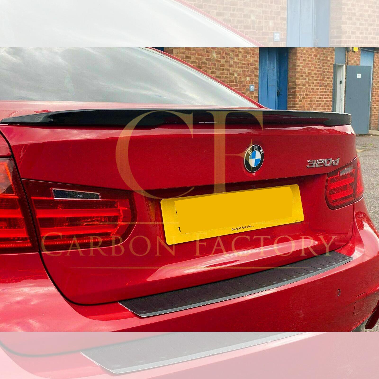 BMW 3 Series F30 F80 Saloon inc M3 MP Style Gloss Black Boot Spoiler 13-18 by Carbon Factory-Carbon Factory