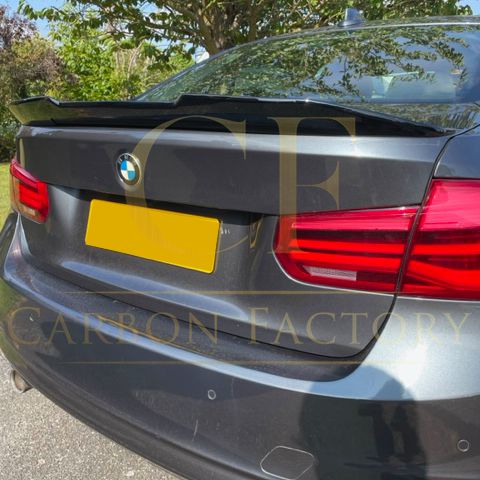 BMW 3 Series F30 F80 Saloon inc M3 PSM Style Gloss Black Boot Spoiler 13-18 by Carbon Factory-Carbon Factory