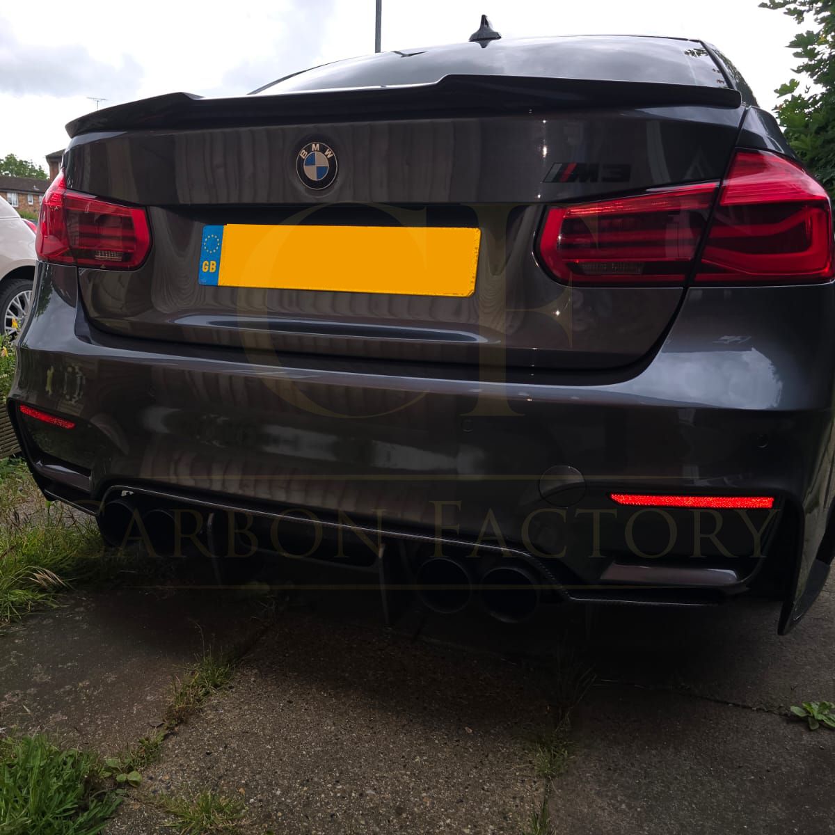 BMW 3 Series F30 F80 Saloon inc M3 V Style Pre-preg Carbon Fibre Boot Spoiler 13-18-Carbon Factory