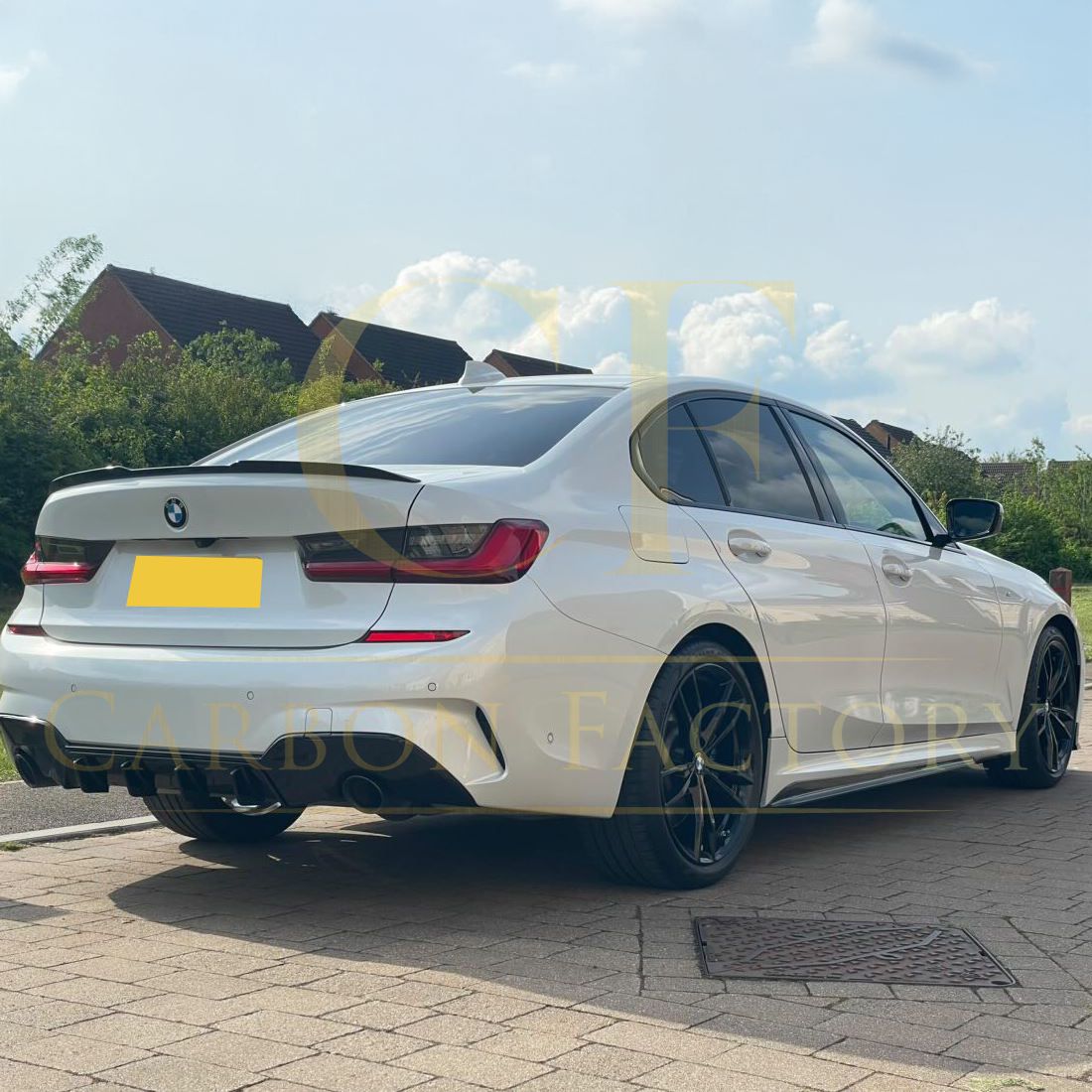 BMW 3 Series G20 G21 Gloss Black RK Style Rear Diffuser 19-22 - Dual by Carbon Factory-Carbon Factory