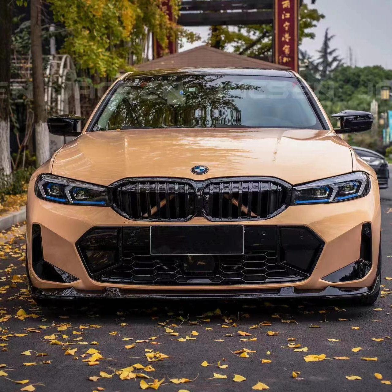 BMW 3 Series G20 G21 LCI Gloss Black 3D Style Front Splitter 23-Present by Carbon Factory-Carbon Factory