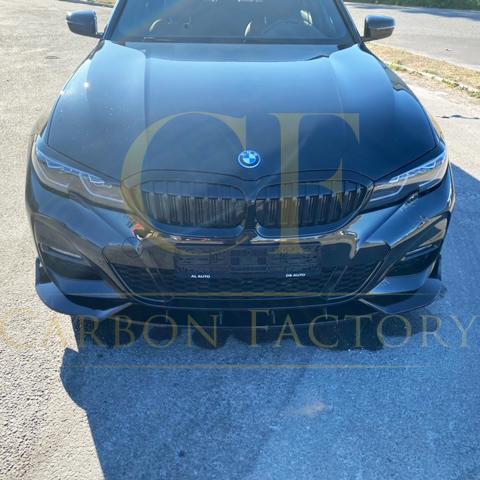 BMW 3 Series G20 G21 Pre-LCI Gloss Black Competition Style Front Splitter 19-22 by Carbon Factory-Carbon Factory