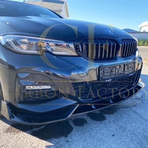 BMW 3 Series G20 G21 Pre-LCI Gloss Black Competition Style Front Splitter 19-22 by Carbon Factory-Carbon Factory