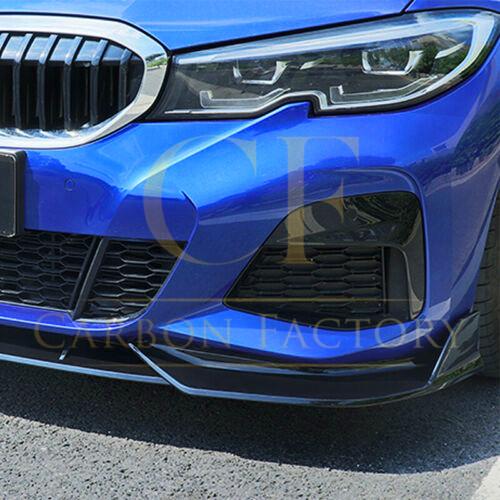 BMW 3 Series G20 G21 Pre-LCI Gloss Black Competition Style Front Splitter 19-22 by Carbon Factory-Carbon Factory