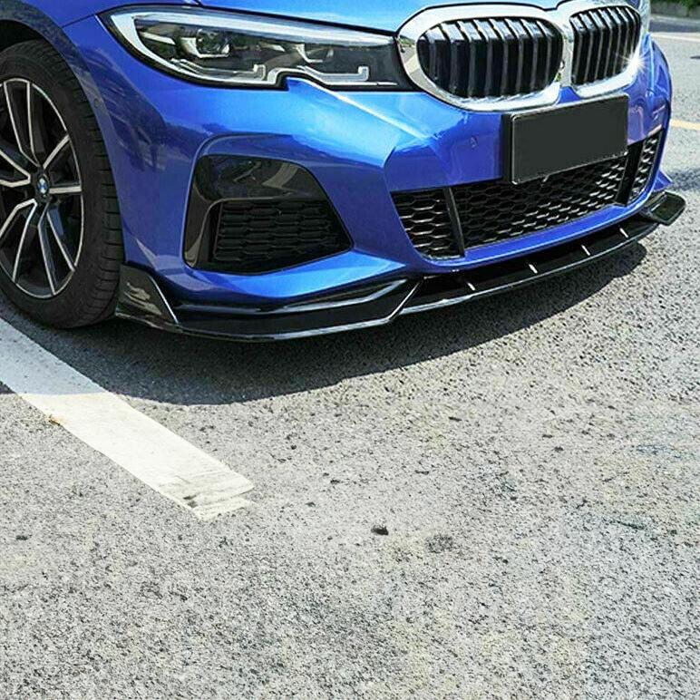 BMW 3 Series G20 G21 Pre-LCI Gloss Black Competition Style Front Splitter 19-22 by Carbon Factory-Carbon Factory