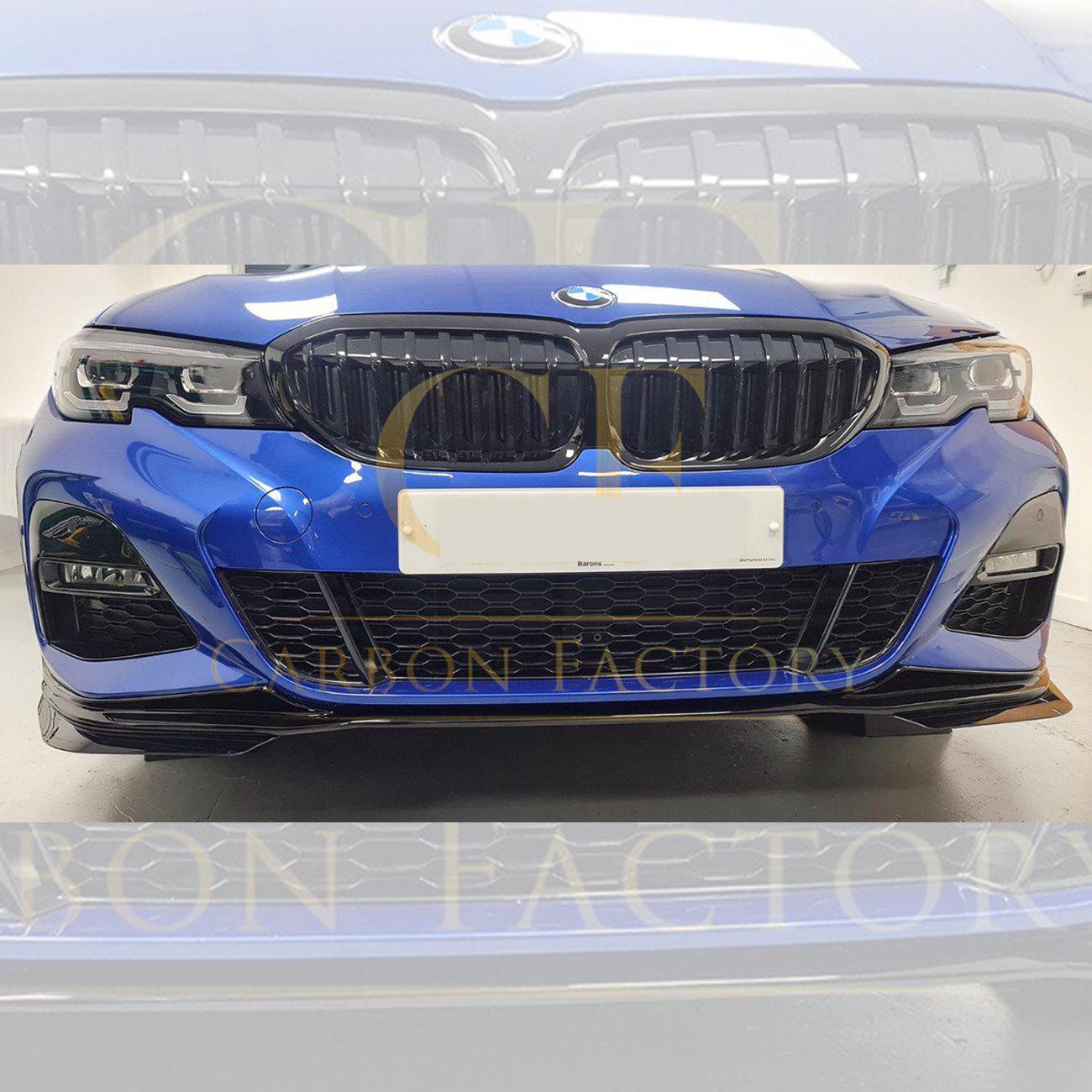 BMW 3 Series G20 G21 Pre-LCI Gloss Black MP Style Front Splitter 19-21-Carbon Factory