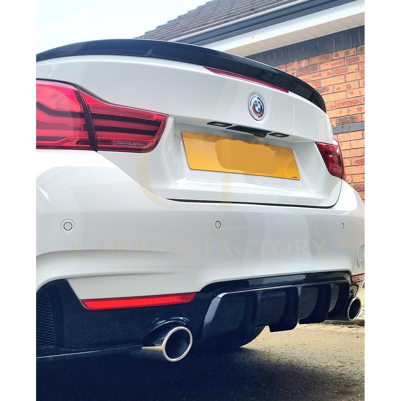 BMW 4 Series F33 Convertible inc F83 M4 M Performance Style Gloss Black Boot Spoiler 14-20-Carbon Factory