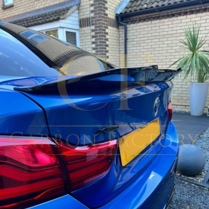 BMW 4 Series F33 Convertible inc F83 M4 PSM Style Gloss Black Boot Spoiler 14-20-Carbon Factory