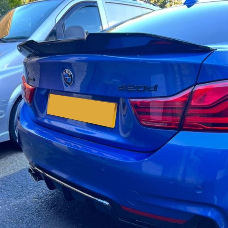 BMW 4 Series F33 Convertible inc F83 M4 PSM Style Gloss Black Boot Spoiler 14-20-Carbon Factory