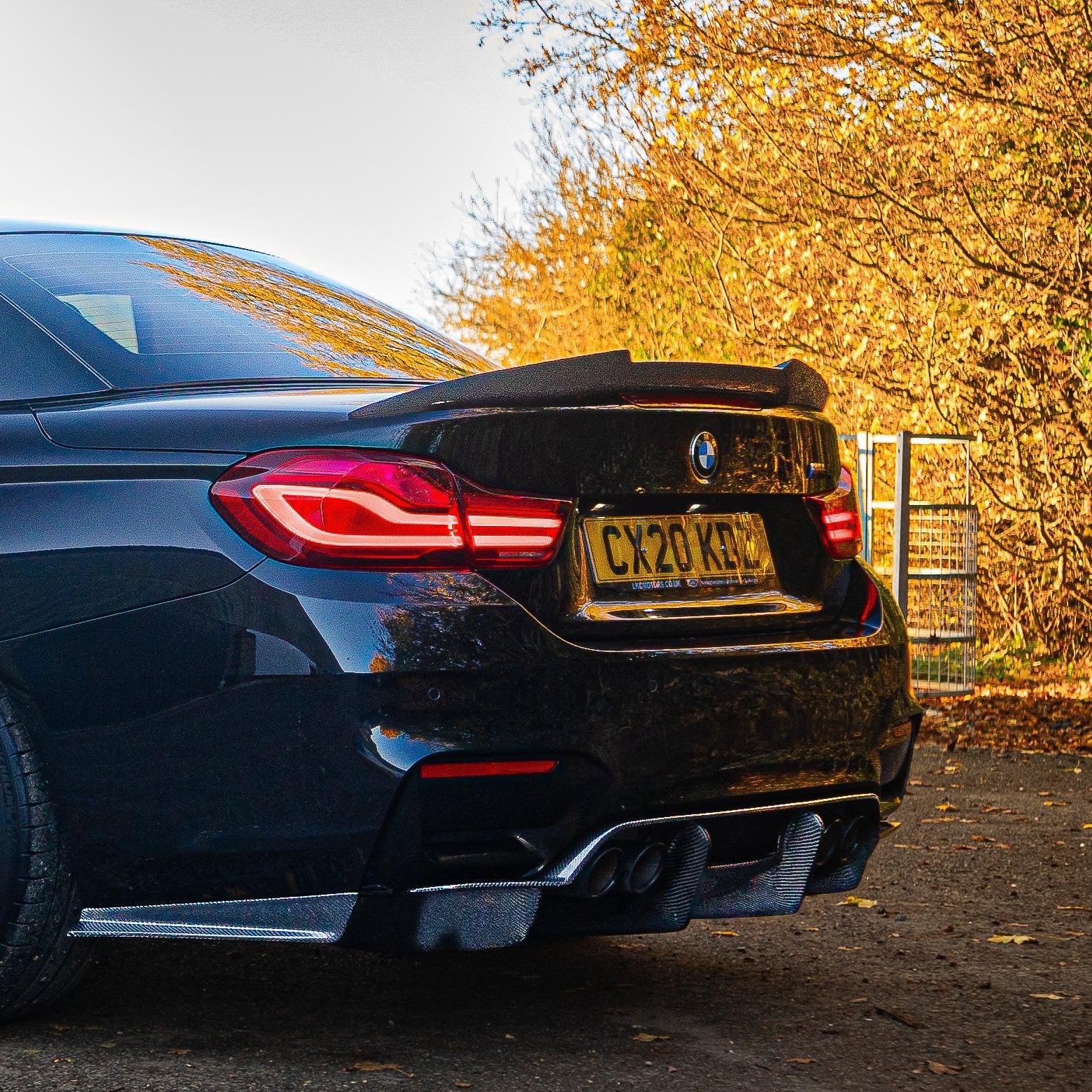 BMW 4 Series F33 Convertible inc F83 M4 V Style Pre-preg Carbon Fibre Boot Spoiler 14-20-Carbon Factory