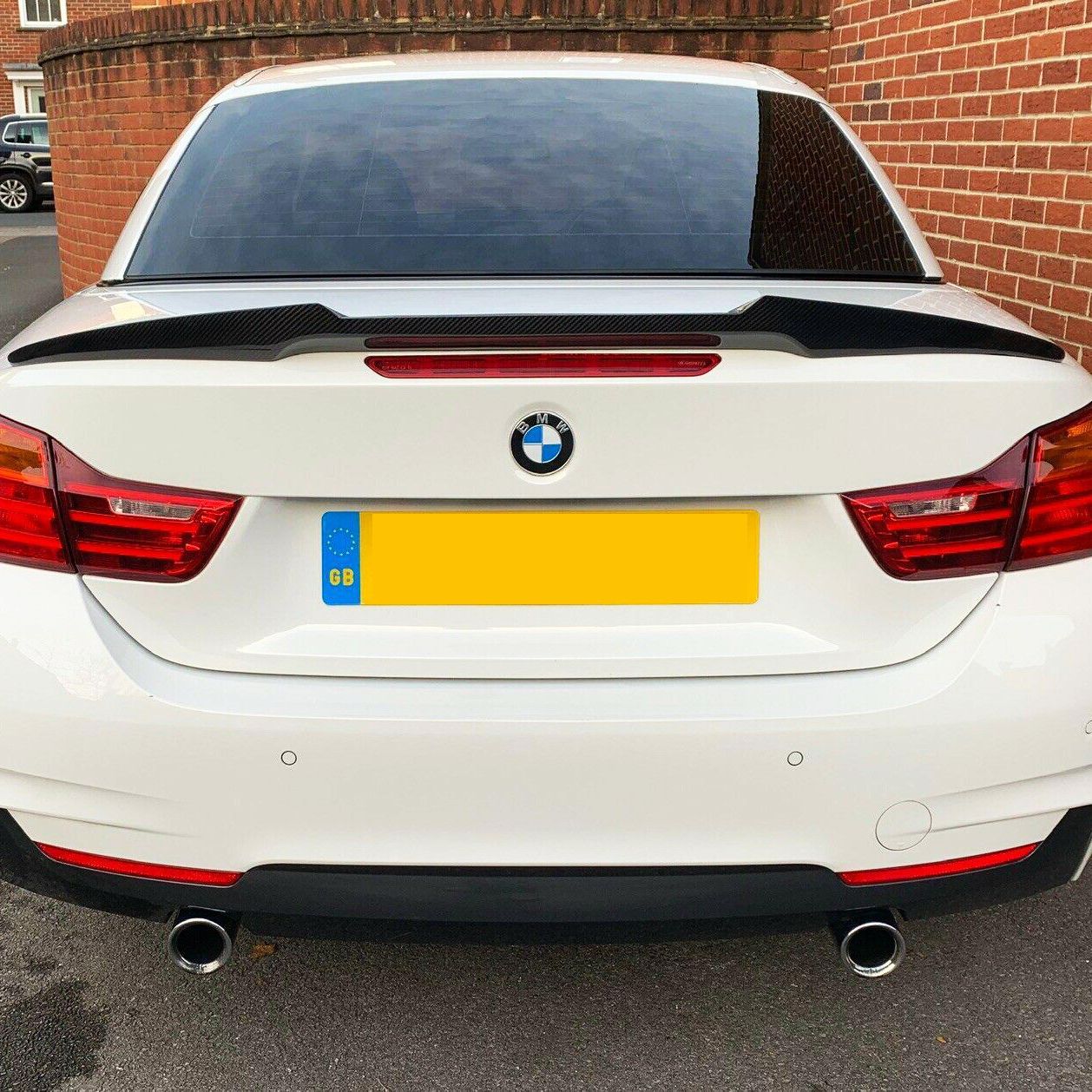 BMW 4 Series F33 Convertible inc F83 M4 V Style Pre-preg Carbon Fibre Boot Spoiler 14-20-Carbon Factory