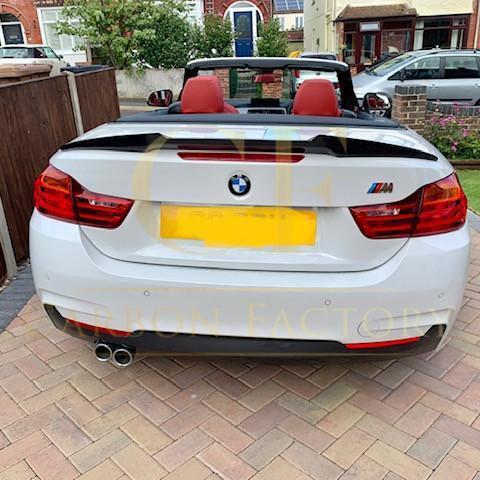 BMW 4 Series F33 Convertible inc F83 M4 V Style Pre-preg Carbon Fibre Boot Spoiler 14-20-Carbon Factory