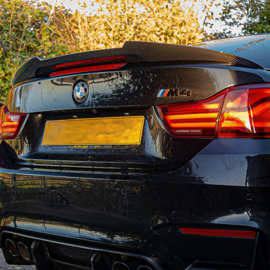 BMW 4 Series F33 Convertible inc F83 M4 V Style Pre-preg Carbon Fibre Boot Spoiler 14-20 by Carbon Factory-Carbon Factory