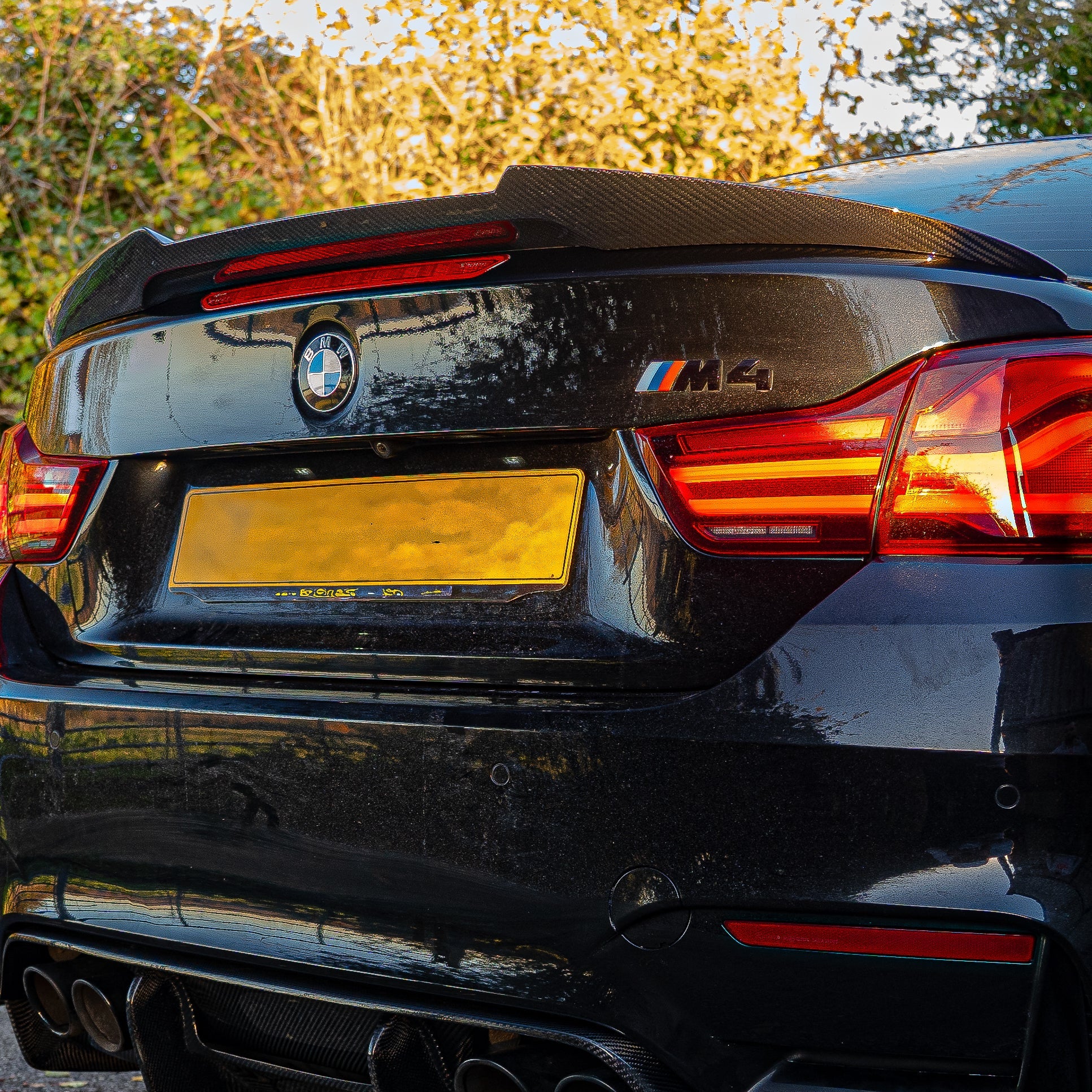 BMW 4 Series F33 Convertible inc F83 M4 V Style Pre-preg Carbon Fibre Boot Spoiler 14-20-Carbon Factory