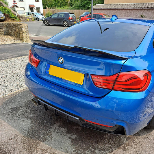 BMW 4 Series F36 Gran Coupe PSM Style Gloss Black Boot Spoiler 14-20-Carbon Factory