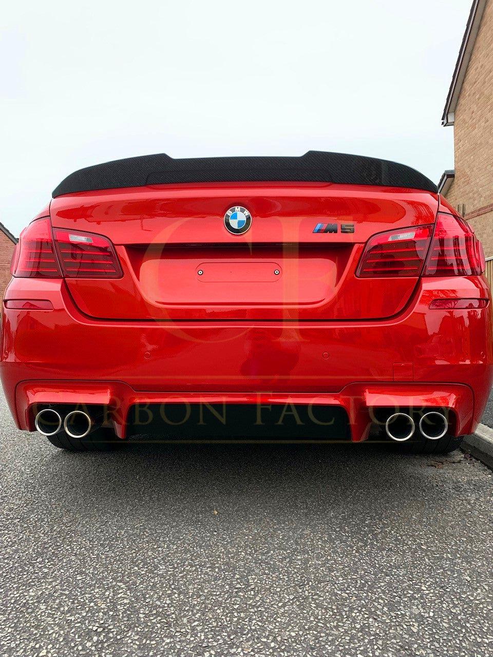 BMW 5 Series F10 inc M5 Carbon Fibre Boot Spoiler PSM Style 10-17 by Carbon Factory-Carbon Factory