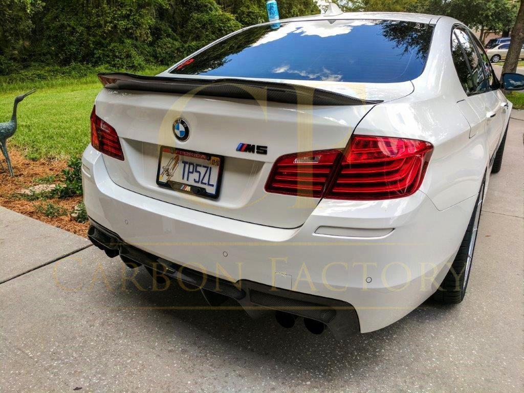 BMW 5 Series F10 inc M5 Carbon Fibre Boot Spoiler PSM Style 10-17 by Carbon Factory-Carbon Factory