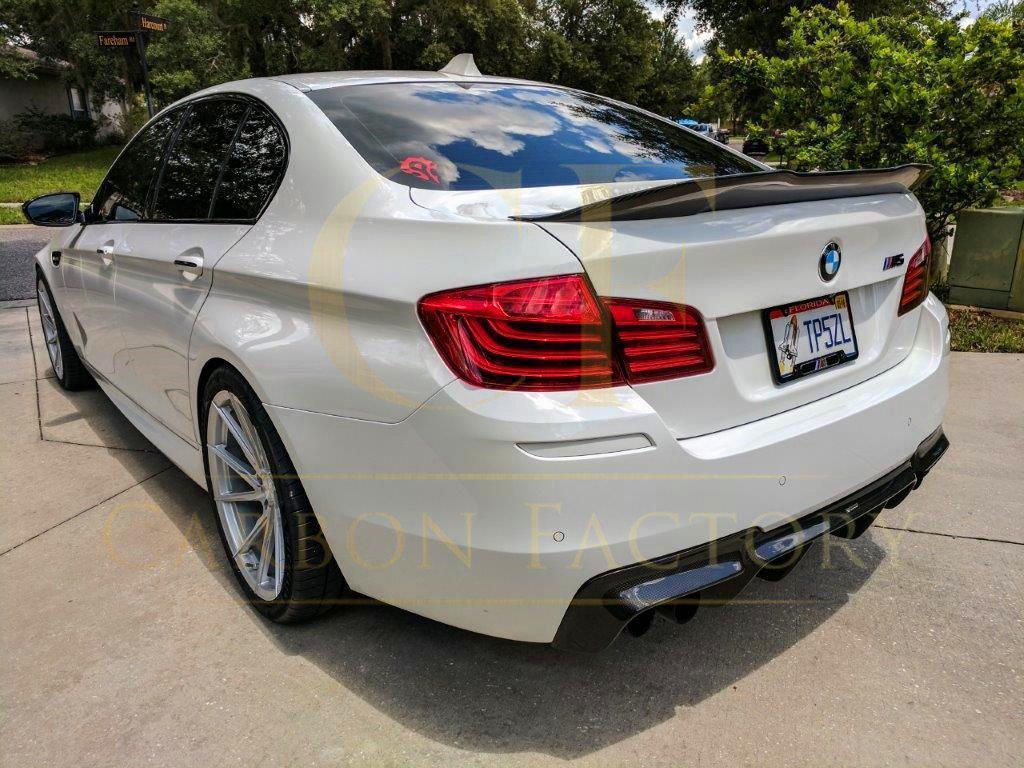 BMW 5 Series F10 inc M5 Carbon Fibre Boot Spoiler PSM Style 10-17 by Carbon Factory-Carbon Factory