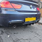 BMW 6 Series F06 F12 F13 M Sport V Style Gloss Black Rear Diffuser 12-17 (Dual Exhaust) by Carbon Factory-Carbon Factory