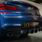 BMW 6 Series F06 F12 F13 M Sport V Style Gloss Black Rear Diffuser 12-17 (Dual Exhaust)-Carbon Factory