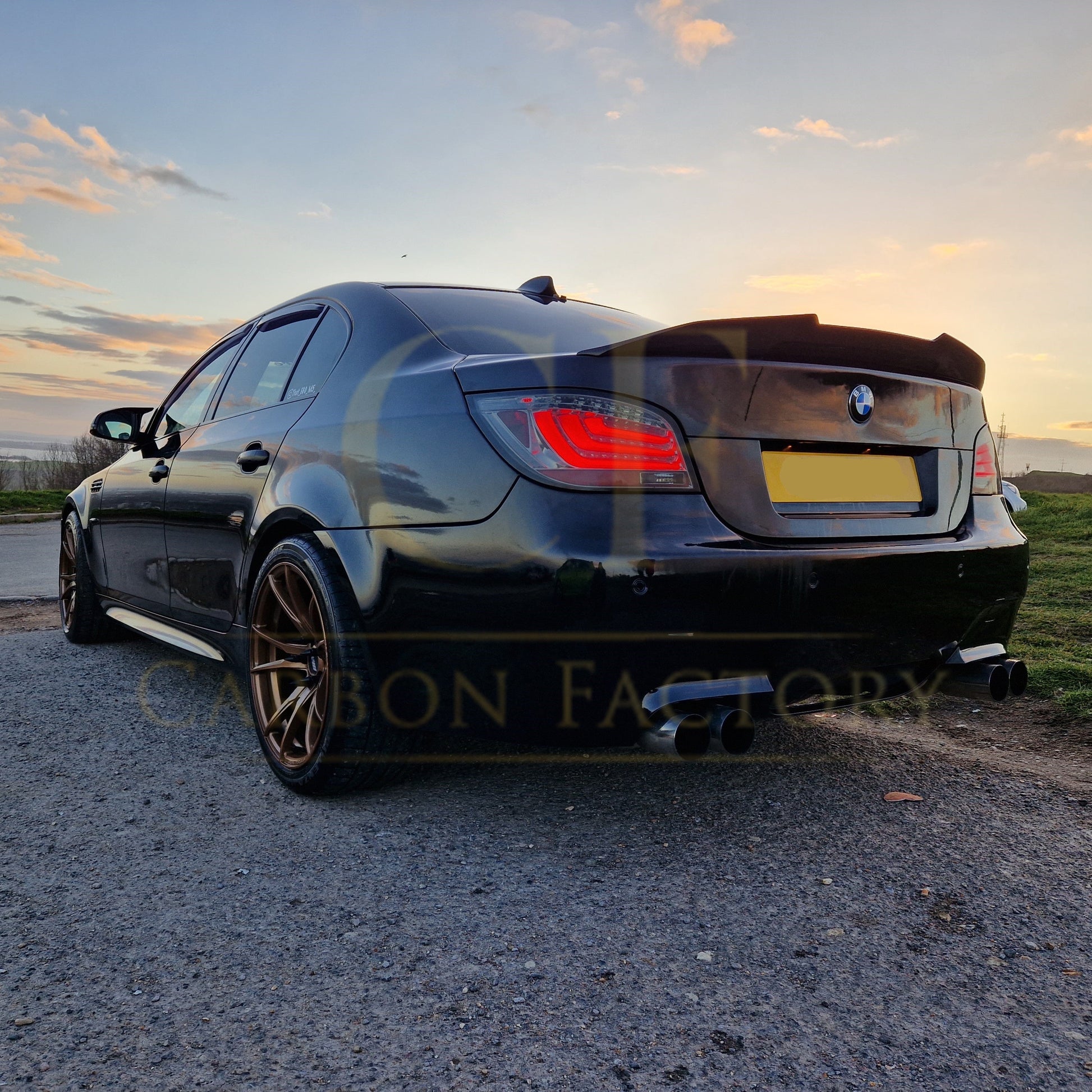 Rear trunk spoiler for BMW 5 E60 M5 2003-2010 Glossy black