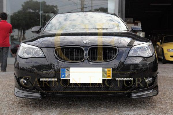 BMW E60 5 series Carbon Fibre Front Bumper Covers 03-10 by Carbon Factory-Carbon Factory