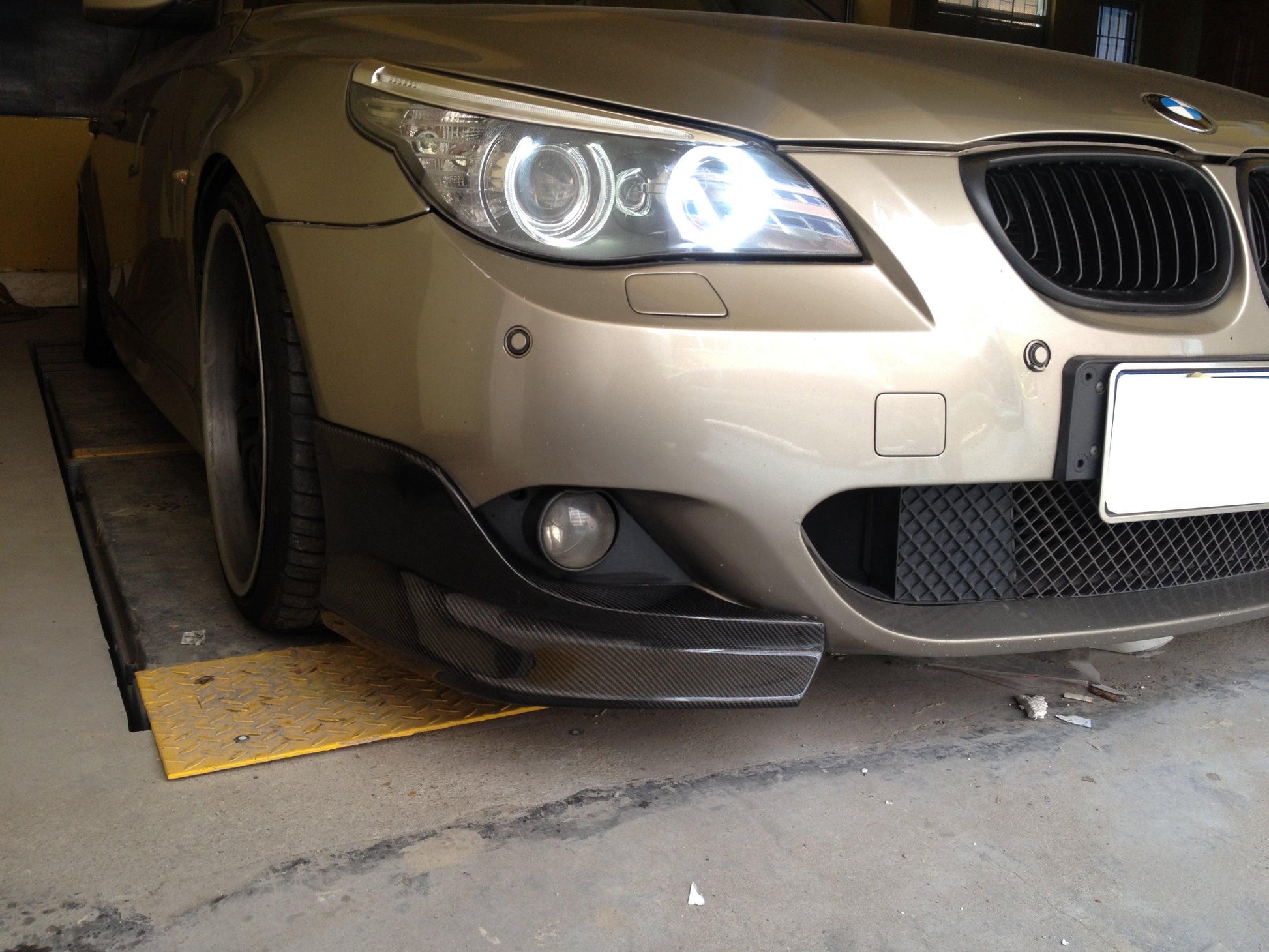 BMW E60 5 series Carbon Fibre Front Bumper Covers 03-10 by Carbon Factory-Carbon Factory