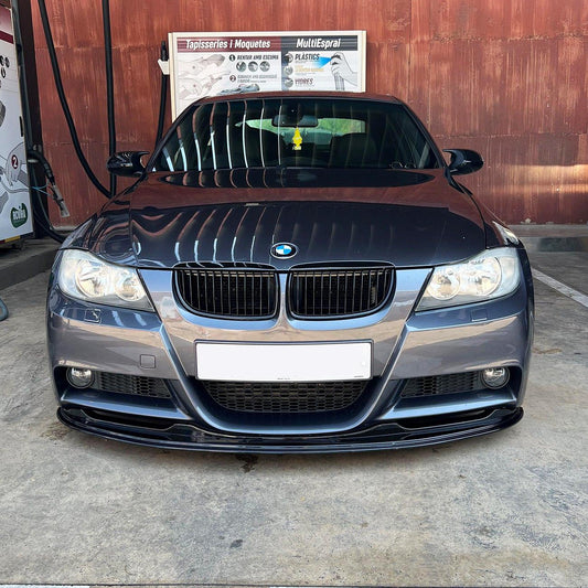 BMW E90 3 Series MP Style Gloss Black Front Splitter 05-08 by Carbon Factory-Carbon Factory