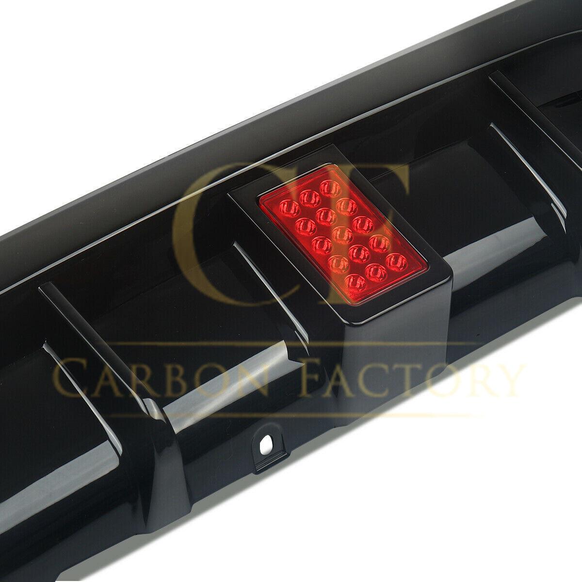 BMW E90 E91 3 Series LED Style Gloss Black Rear Diffuser Dual Exhaust 05-13 by Carbon Factory-Carbon Factory