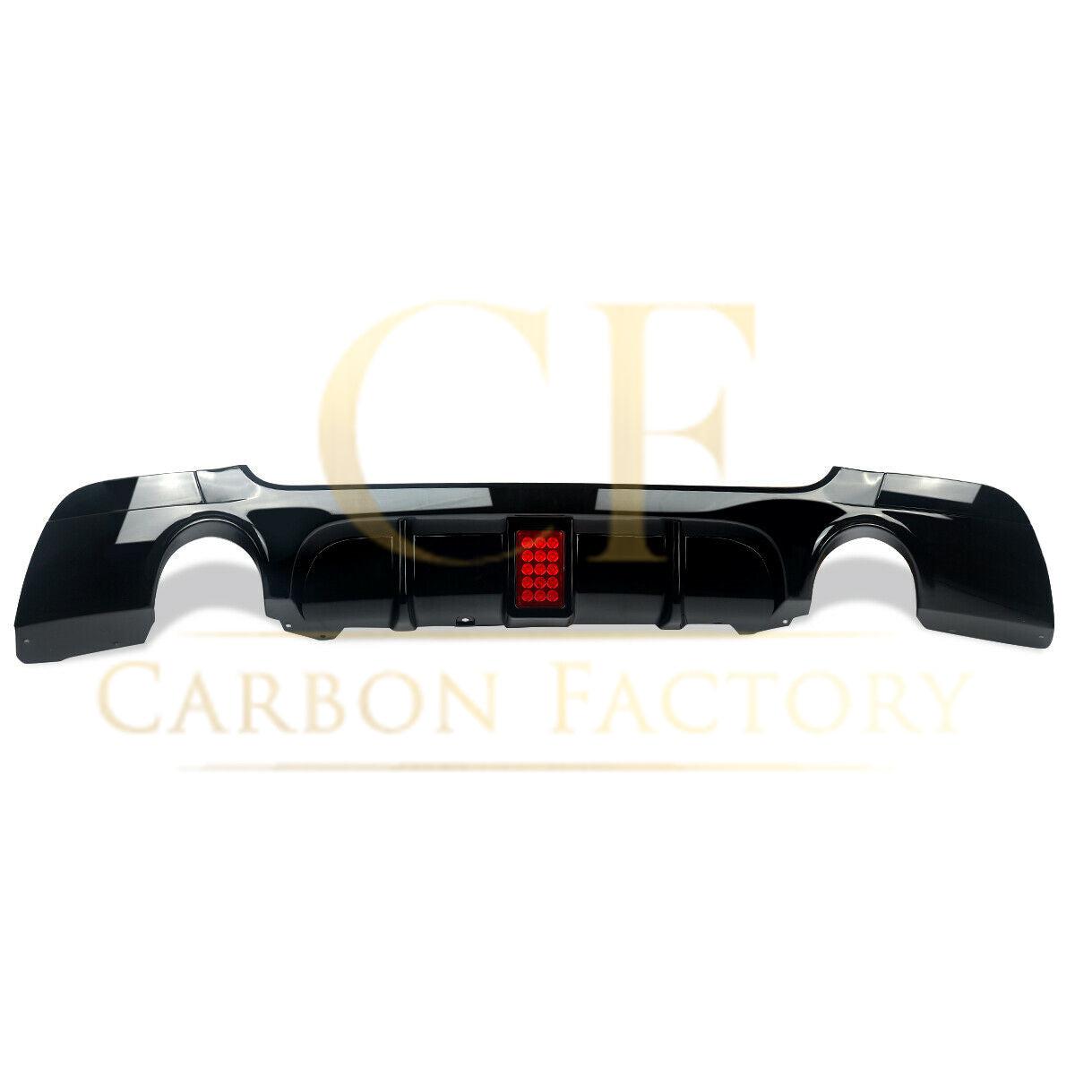 BMW E90 E91 3 Series LED Style Gloss Black Rear Diffuser Dual Exhaust 05-13 by Carbon Factory-Carbon Factory