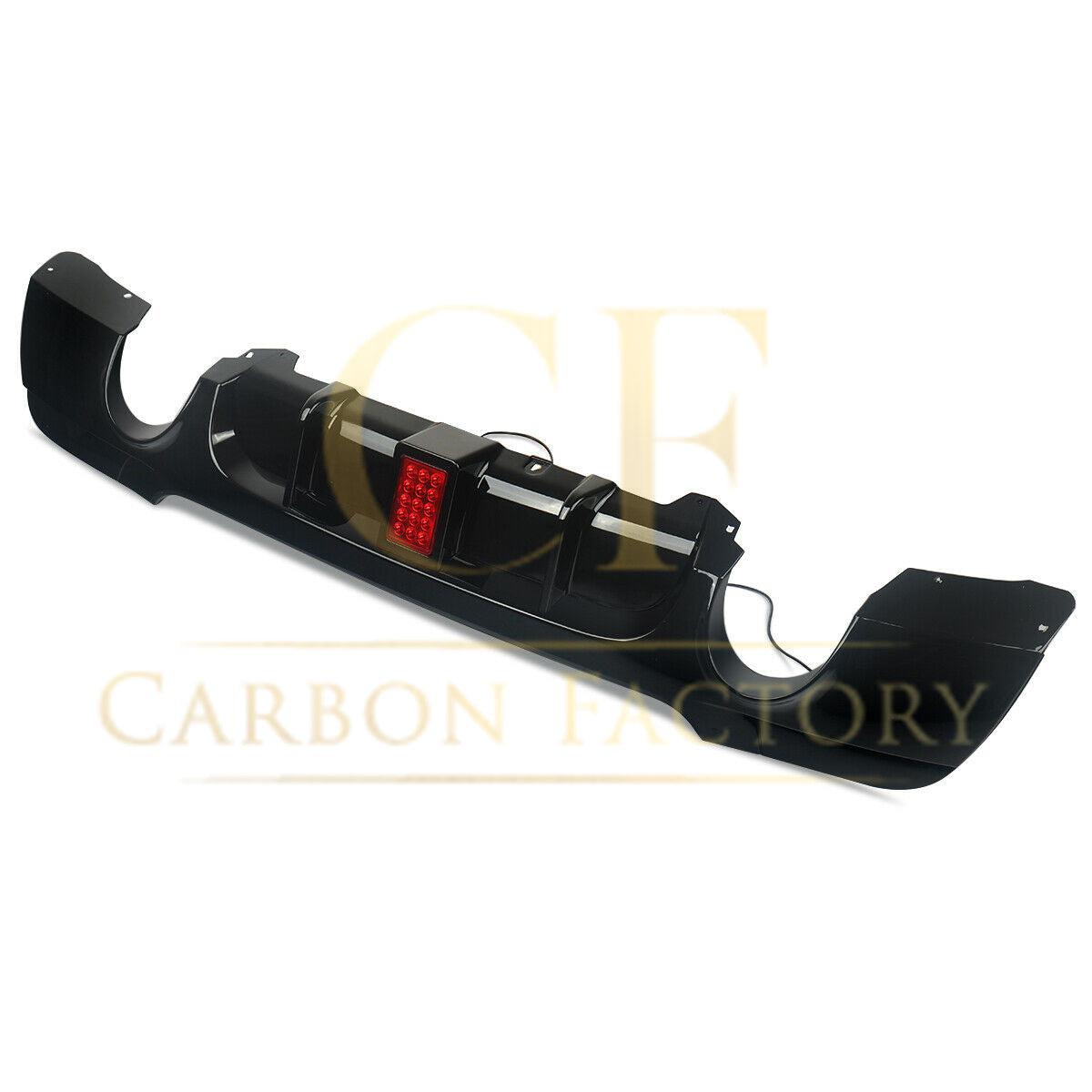 BMW E90 E91 3 Series LED Style Gloss Black Rear Diffuser Dual Exhaust 05-13 by Carbon Factory-Carbon Factory