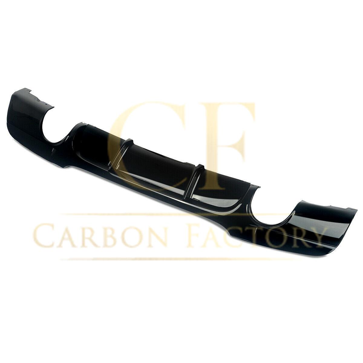 BMW E90 E91 3 Series MP Style Gloss Black Rear Diffuser Dual Exhaust 05-13 by Carbon Factory-Carbon Factory