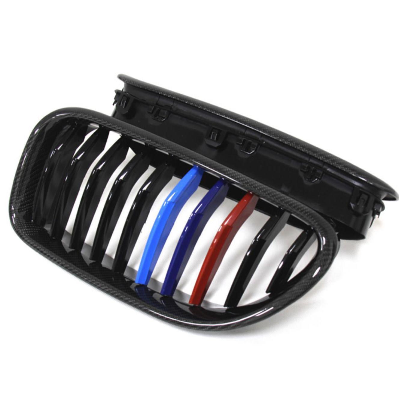 BMW E92 E93 3 Series inc M3 Pre-LCI Carbon Fibre / Gloss Black Front Grille 07-10-Carbon Factory