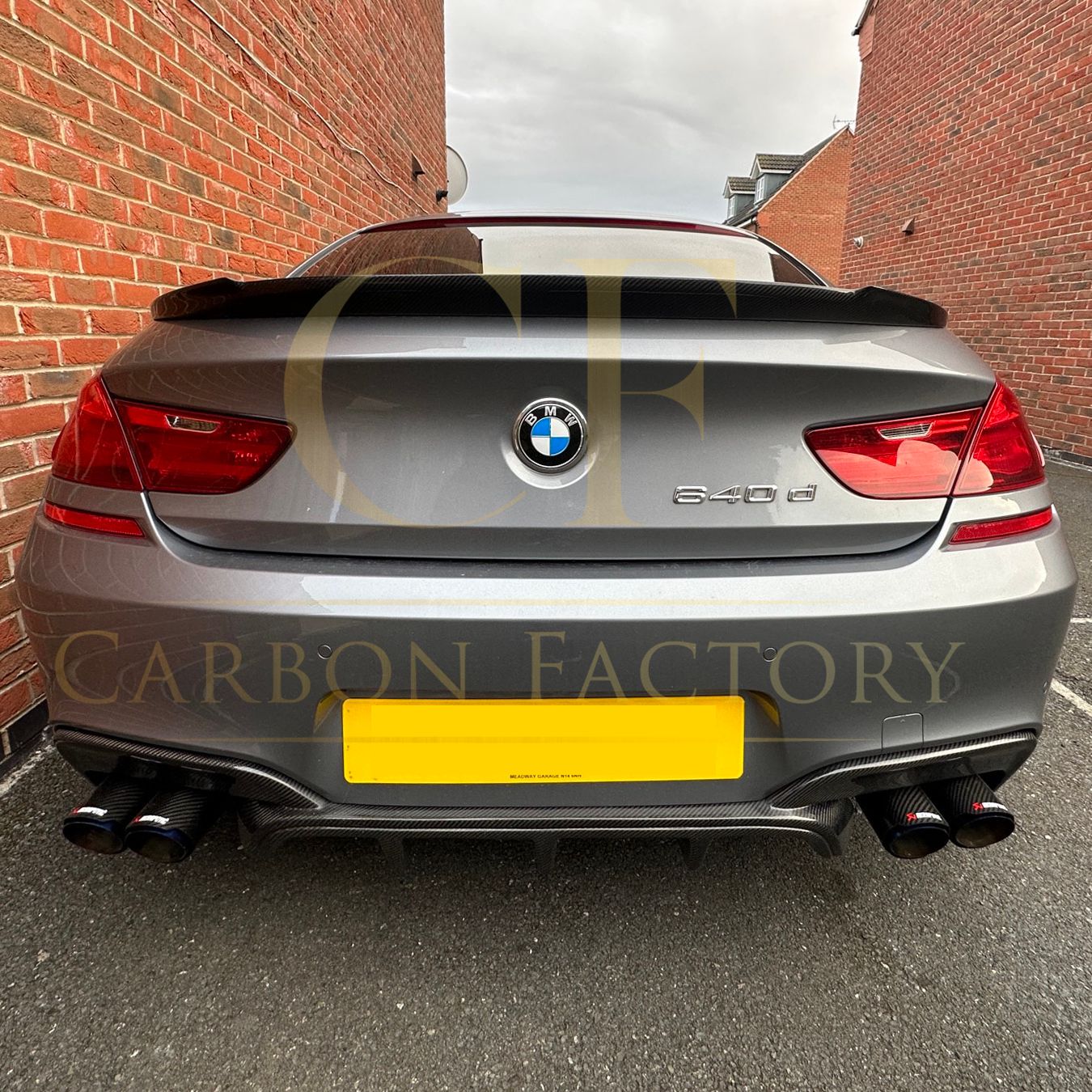 BMW F06 F12 F13 6 Series M Performance Style Carbon Fibre Rear Diffuser 12-16-Carbon Factory