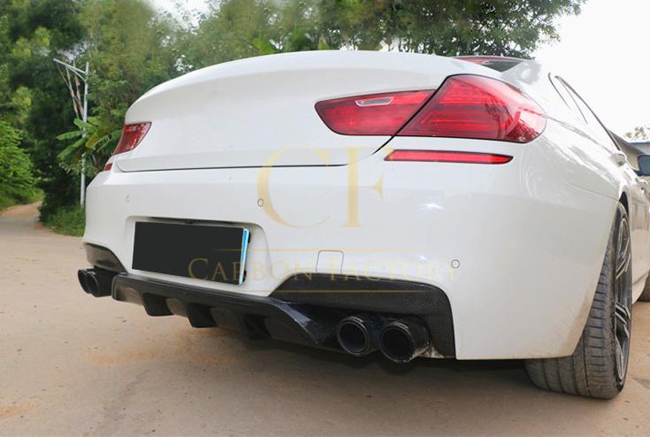 BMW F06 F12 F13 6 Series M Performance Style Carbon Fibre Rear Diffuser 12-16-Carbon Factory