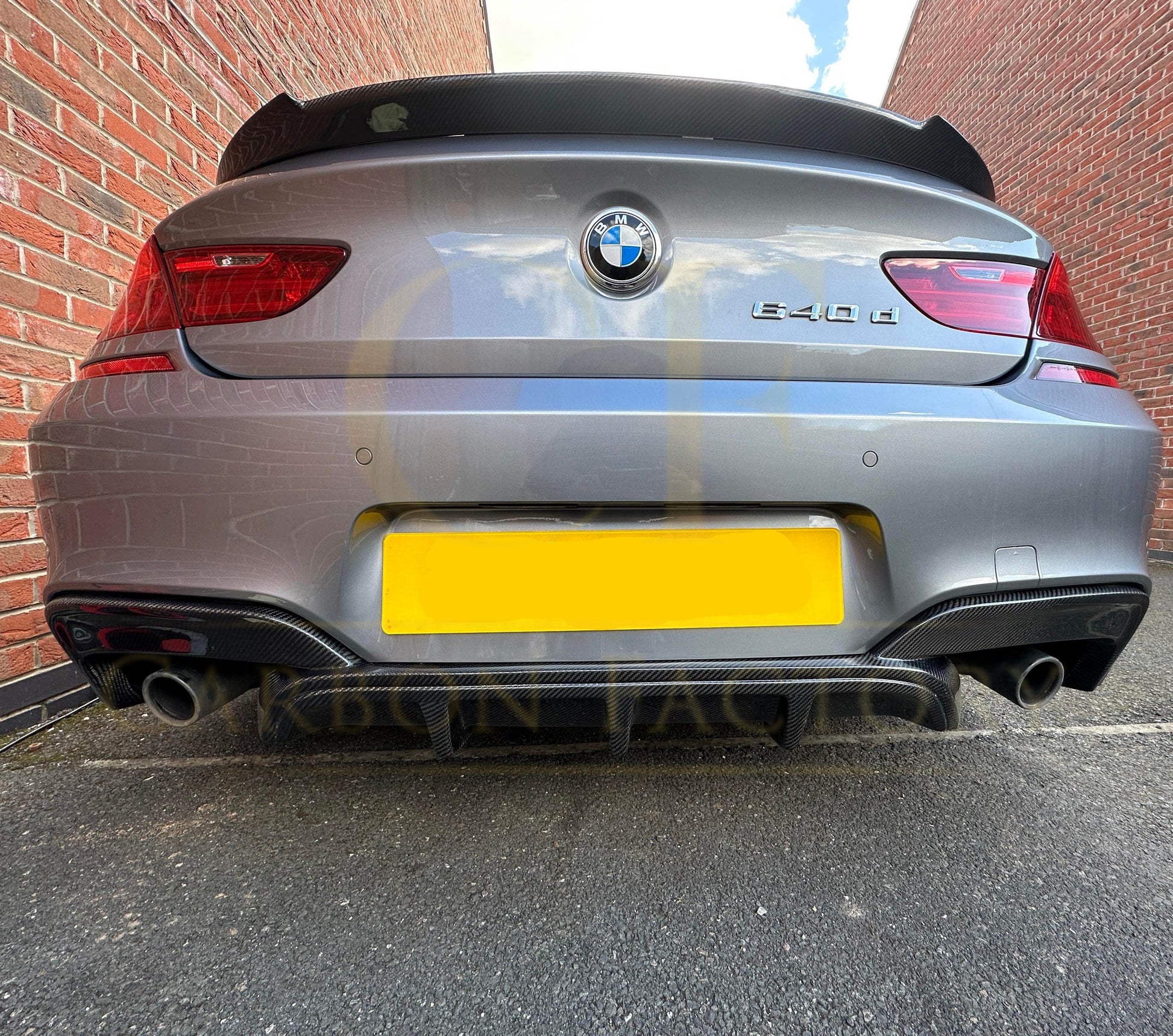 BMW F06 F12 F13 6 Series M Performance Style Carbon Fibre Rear Diffuser 12-16-Carbon Factory