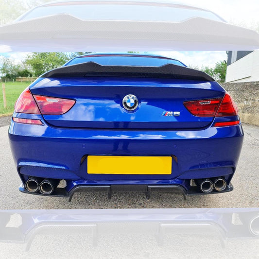 BMW F06 F12 F13 M6 V Style Carbon Fibre Rear Diffuser 11-18 by Carbon Factory-Carbon Factory