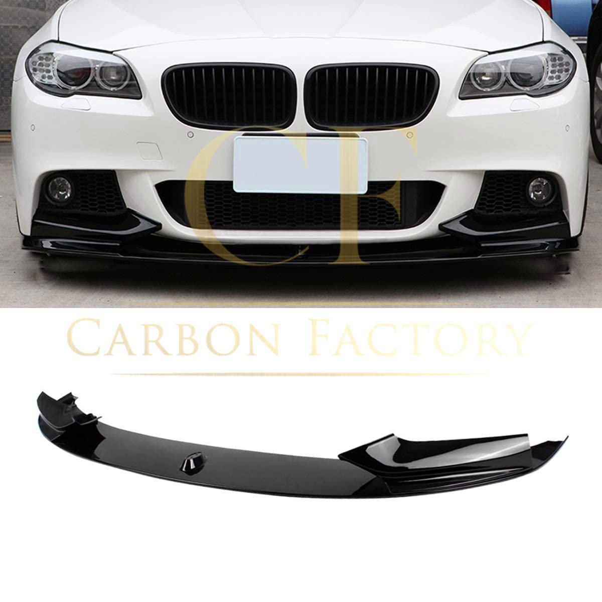 BMW F10 5 Series MP Style Gloss Black Front Splitter 10-17-Carbon Factory