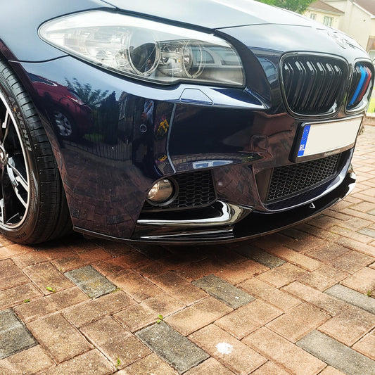 BMW F10 5 Series MP Style Gloss Black Front Splitter 10-17 by Carbon Factory-Carbon Factory