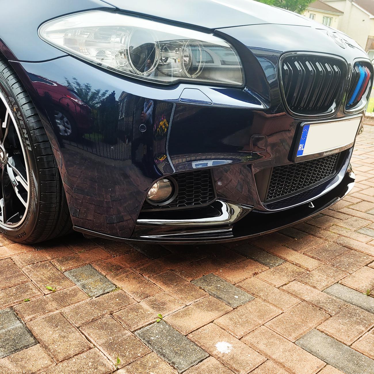 BMW F10 5 Series MP Style Gloss Black Front Splitter 10-17-Carbon Factory