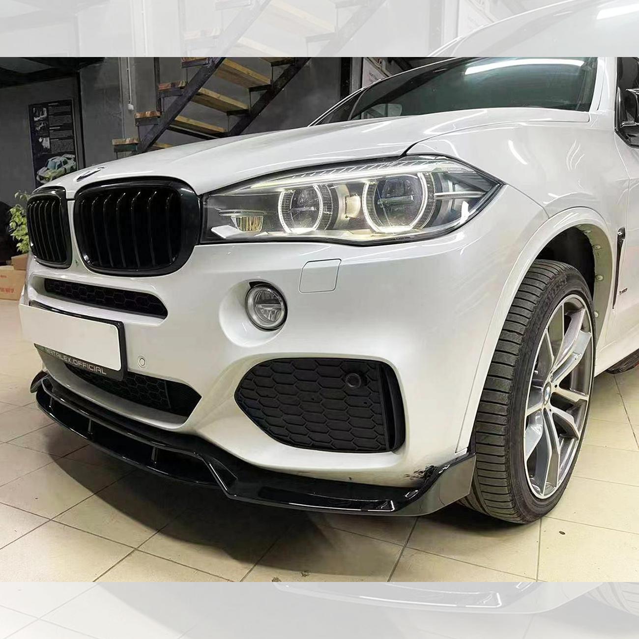 BMW F15 X5 Gloss Black Carbon Factory Style Body Kit Splitter Diffuser Side Skirt Spoiler 13-18-Carbon Factory