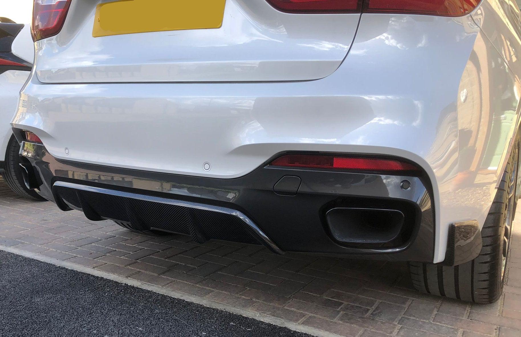 BMW F16 X6 MP Style Carbon Fibre Rear Diffuser 14-18 by Carbon Factory-Carbon Factory