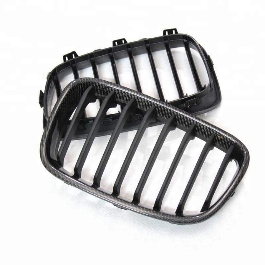 BMW F20 1 Series LCI Carbon Fibre / Gloss Black Front Grille 15-19-Carbon Factory